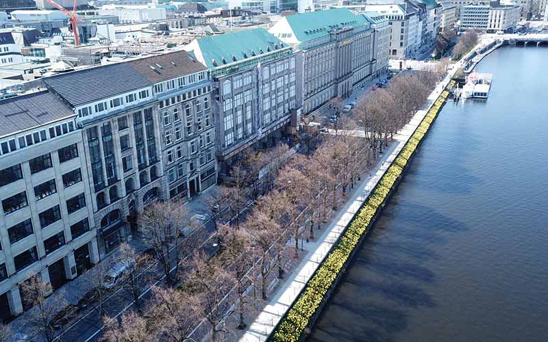 BID Ballindamm Hamburg von oben